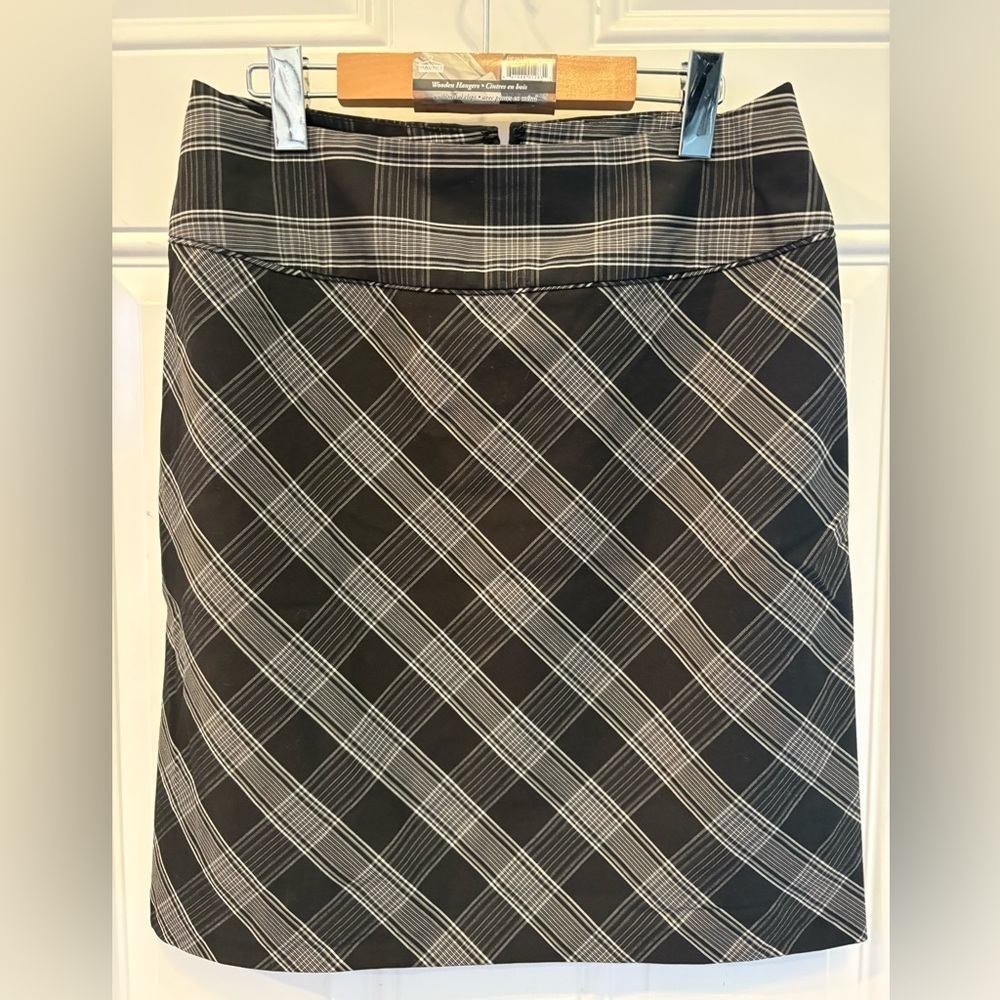Plaid Black and White Women's Skirt